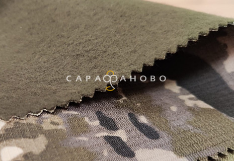 Ткань Грета Флис КМФ 150 см 270 гр диз Нато хаки Х020