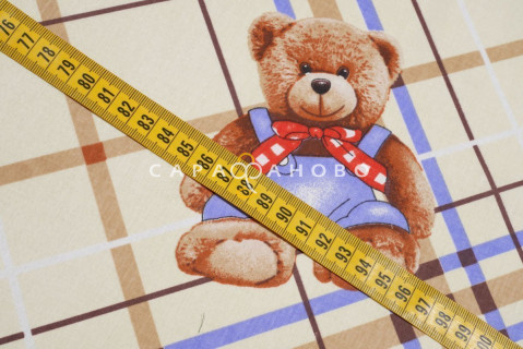 Ткань Поплин 150 Детская коллекция "Тедди" мелкий рис 5233 вид 1