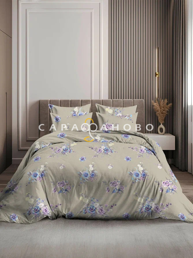 Ткань Бязь наб 220см Миледи Люкс рис 70998/2 Кокетка