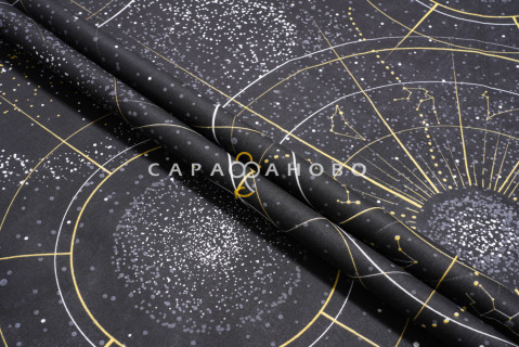 Ткань Бязь 150 см 120 гр рис. 319 Созвездие, 8/3 Вид черный