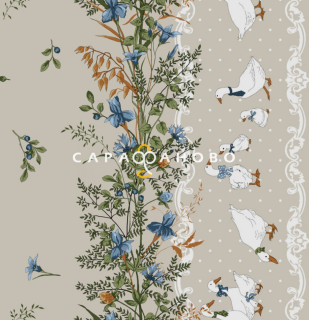 8-22  ( 1639 )Ткань п/лён 140гр. ш. 150см.  Дат гусь кайма в 2