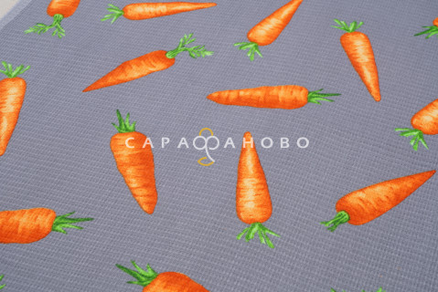 Ткань Полотно вафельное 50 см рис 29126 вид 3 "Морковки"