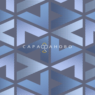 Ткань Бязь Комфорт 220 см 120 гр рис 50407 вид 1 "Феликс" синий