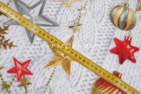 Ткань Дорожка набивная 50 см "Новогодняя звезда" рис 30044 вид 1 На отрез