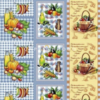 Ткань Полотно Вафельное 150 "Урожай" рис 10018-1