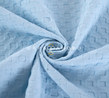 Ткань Вафельное полотно 12х12 глк 150 см 200 гр Нежно-голубой