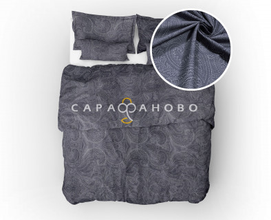 Ткань Бельевое полотно 220 см Королевский бархат black рис 21130 вид 1