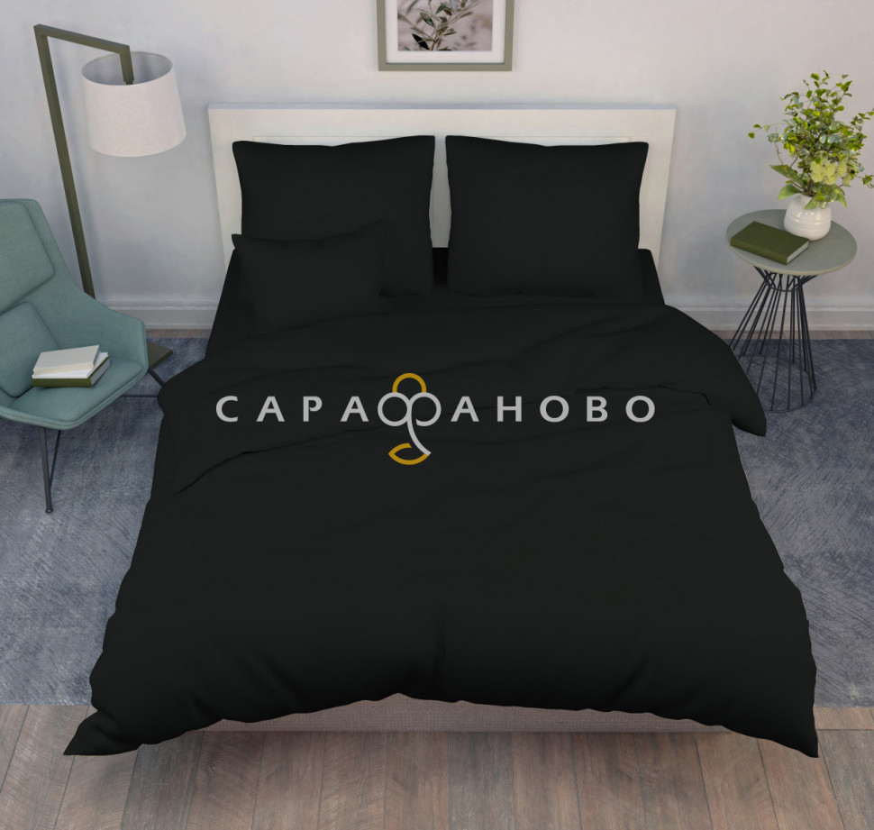 Ткань Перкаль гл/к 220 см 115 гр рис Черный