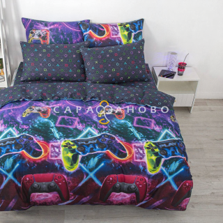 Ткань Бязь 220 см 120 гр рис. 13354-1 Джойстик (основа)