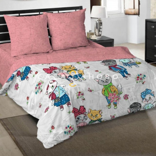 Ткань Поплин 150 см рис. 12554-1 Китти (компаньон)