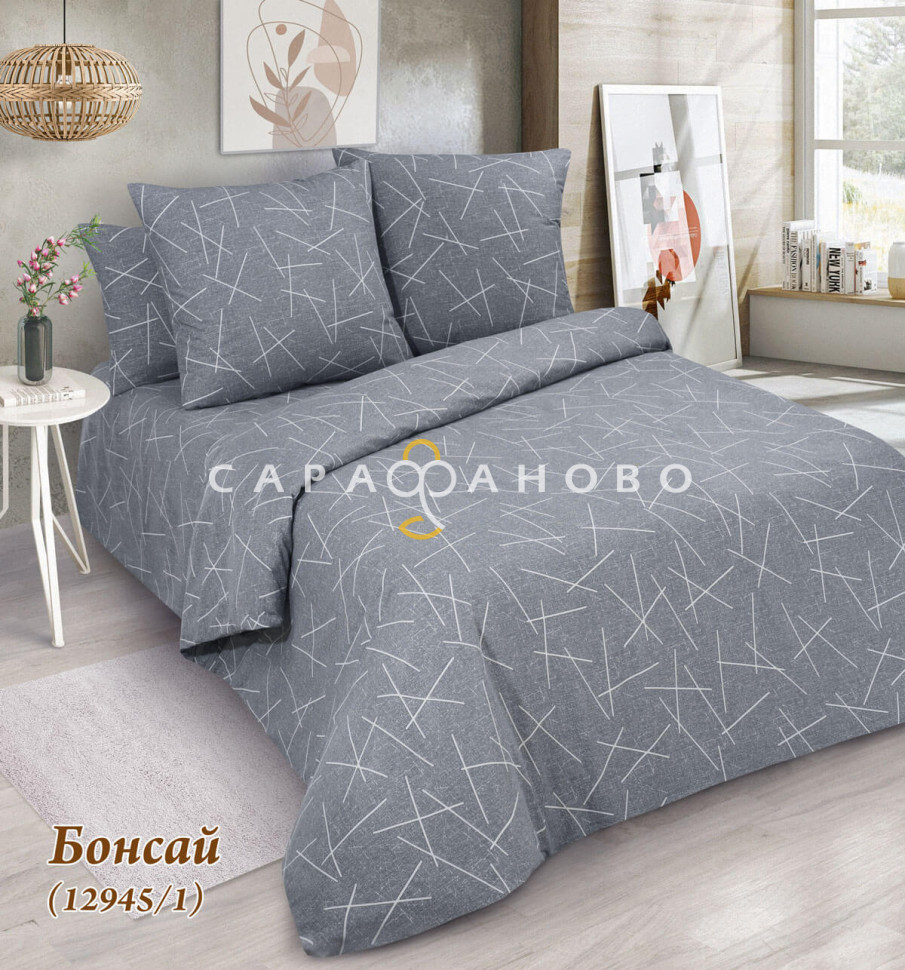 Ткань бязь 220 см 120 гр рис. Бонсай 12945/1