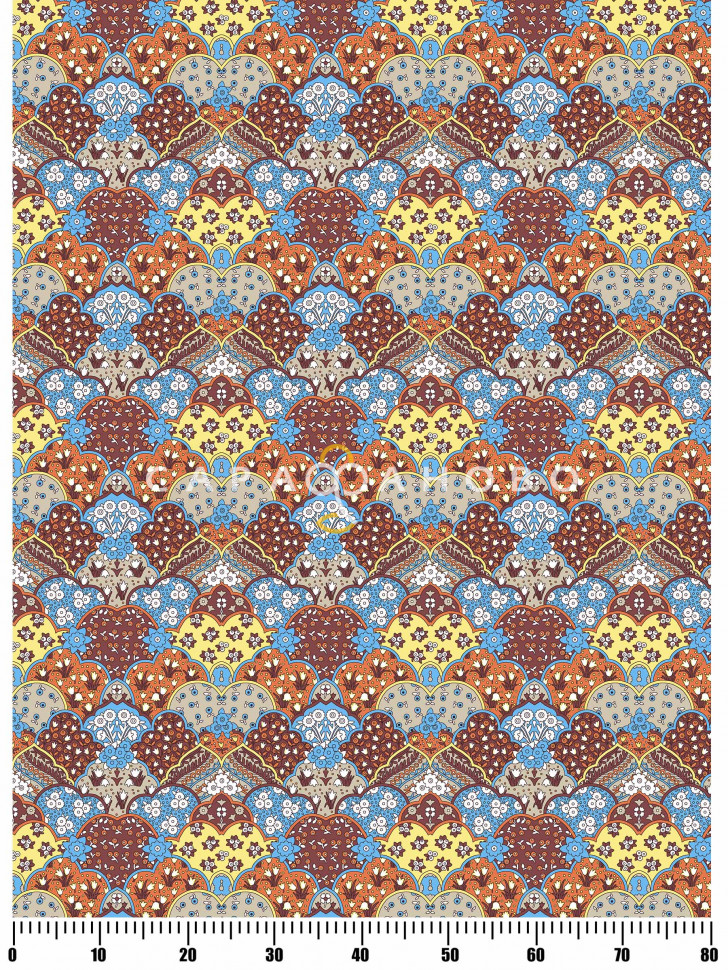Ткань Ситец 80 см рис 21505-1