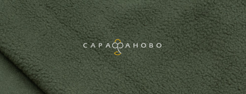 Ткань Флис 150 см 180 гр цвет Хаки 19-0515
