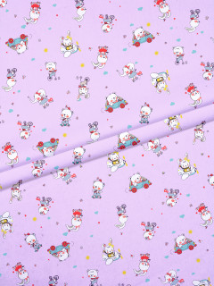 Ткань Фланель 90 см 175 гр №792-3П Грунт Веселый Транспорт