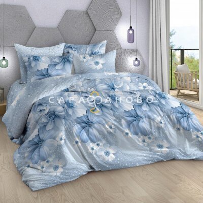 Ткань Бязь 220 см рис. Космея 12661 вид 1