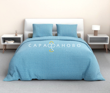 Ткань Бязь 220 см 120 гр рис 410 бумеранг, 4/1 вид бирюзовый