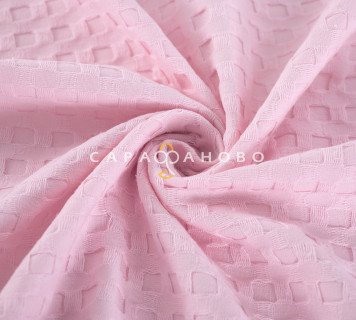 Ткань Вафельное полотно 12х12 глк 150 см 200 гр Розовый
