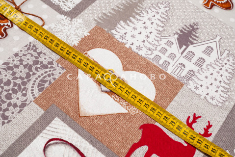 Ткань Рогожка 150 см 170 гр рис Лапландия (На отрез)