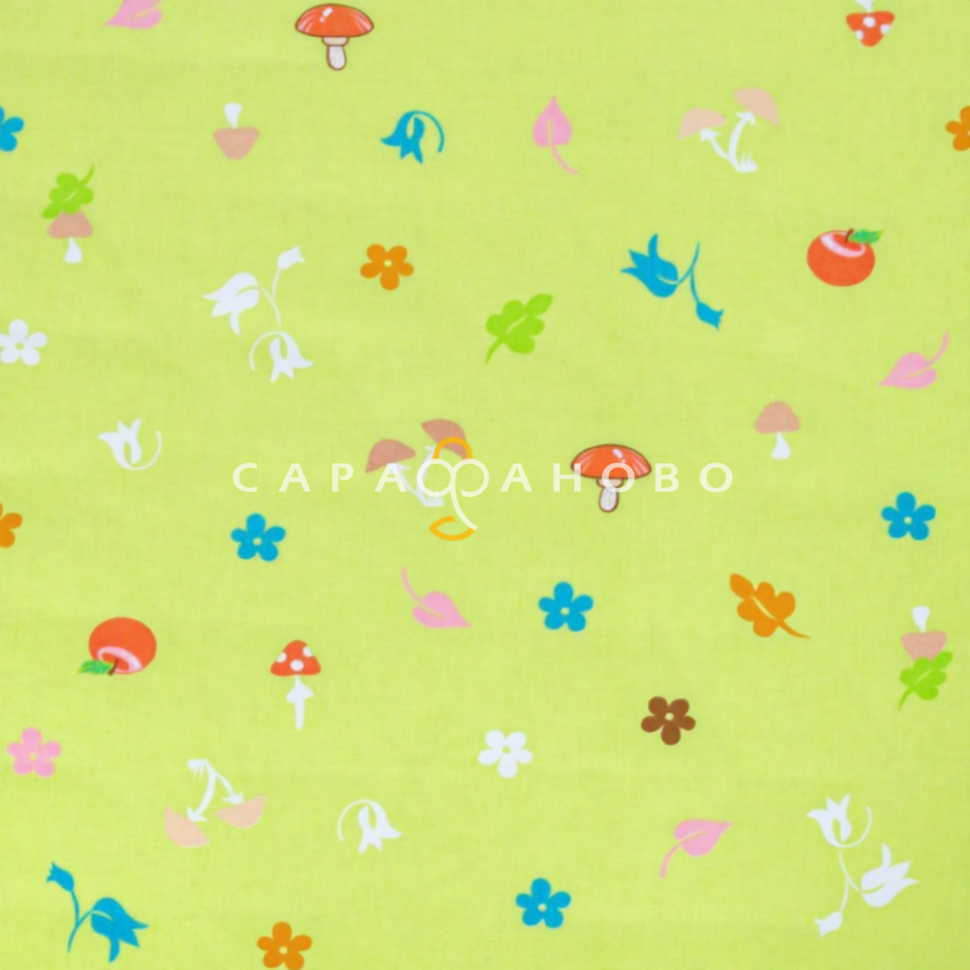 Ткань Поплин 150 см 115 гр рис На опушке Комп. 13437-1