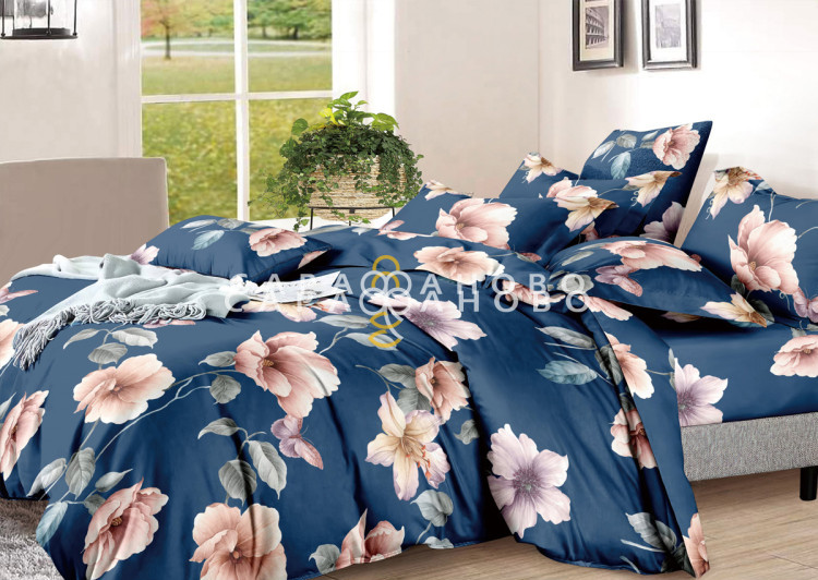 Ткань Полисатин 220 см. 90 гр. Цветы