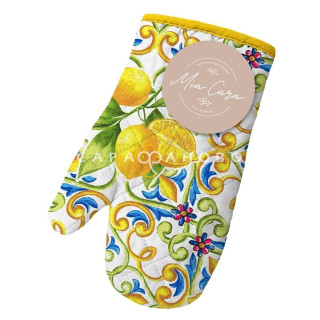 Прихватка-рукавица рогожка Mia Cara 30272-1 Лимонное настроение