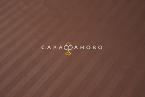 Ткань Сатин Страйп 1х1 250 см 120 гр цвет Шоколад 86181/11