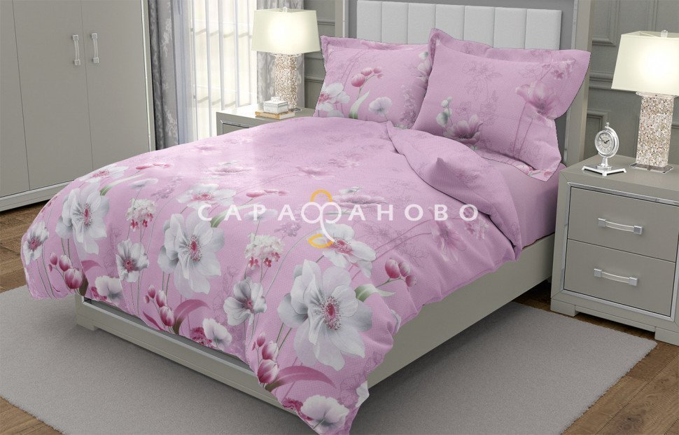 Ткань Поплин 220 см рис. 12506-1 Рассвет (основа)