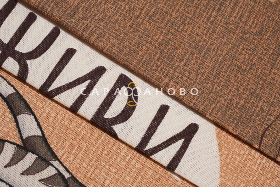 Ткань Рогожка 150 см 170 гр рис Кошачьи тайны вид 1