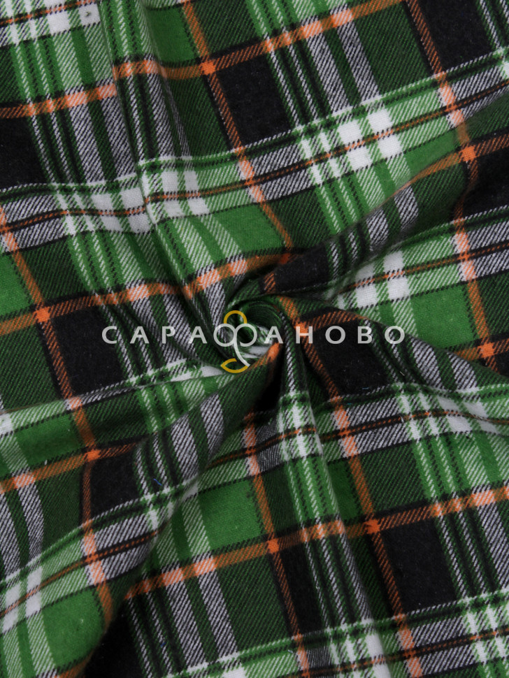 Ткань Фланель 75 см 165 гр №186-6П Грунт(клетка)