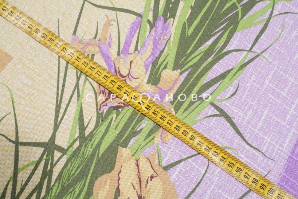 Ткань Бязь 150 см 120 гр рис. 3в2/3 Ирисы