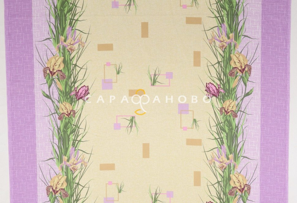 Ткань Бязь 150 см 120 гр рис. 3в2/3 Ирисы