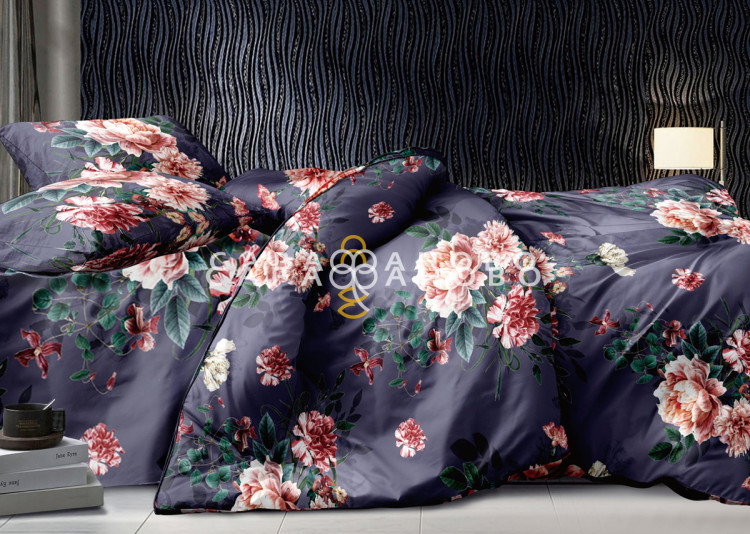 Ткань Полисатин 220 см. 90 гр. Пионы