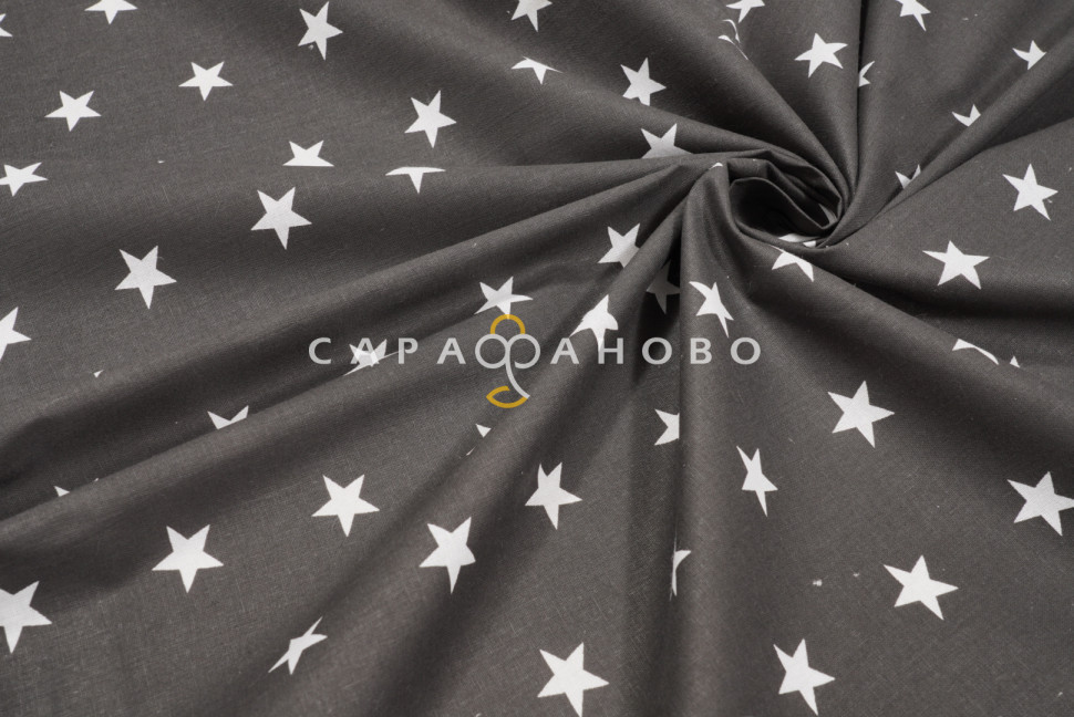 Ткань Бязь детская 150 см 120 гр Звездочки 1700-25