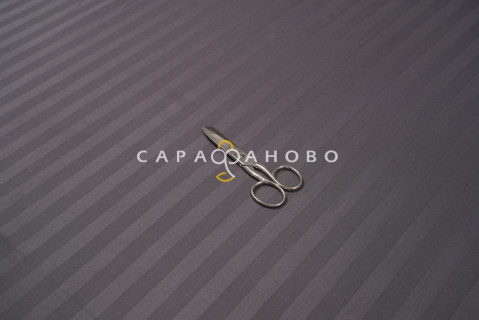 Ткань Сатин Страйп 1х1 250 см 120 гр цвет Графит 86107/13