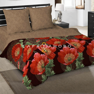 Ткань Поплин 220 см рис. 12640-1 Фламенко (основа)