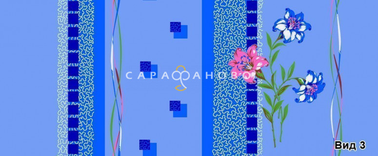 Бязь набивная 150 см 100 гр. рис 601 вид 3
