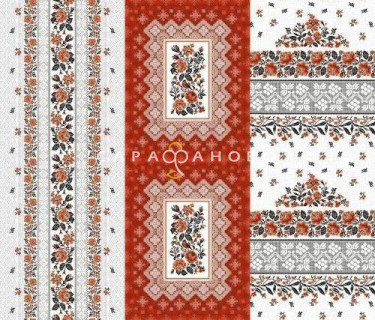 Ткань Полотно Вафельное 150 "Свирель" рис 11623-1