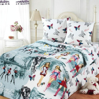 Ткань бязь 150 см рис. 9558-1 Париж (компаньон)