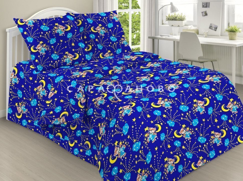 Ткань бязь 150 см детская 100 гр/м2 рис 708 вид 1