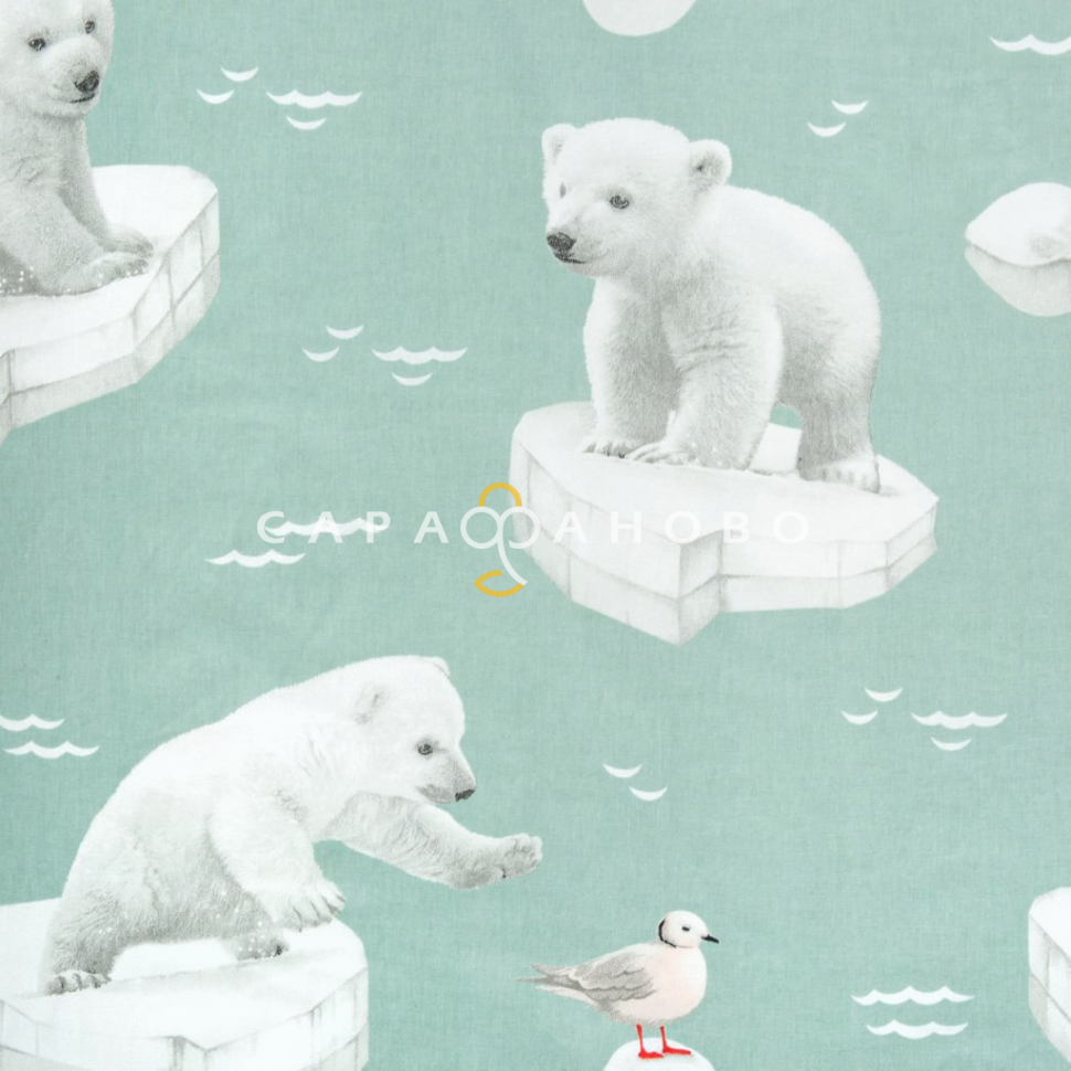 Ткань Поплин 150 см 115 гр рис Снежок 13333-1