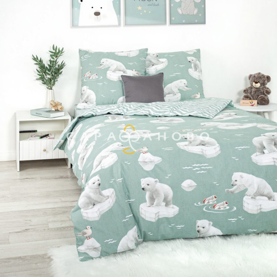 Ткань Поплин 150 см 115 гр рис Снежок 13333-1