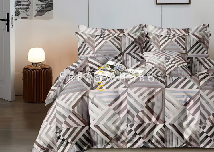 Ткань Полисатин 220 см. 90 гр. Геометрия