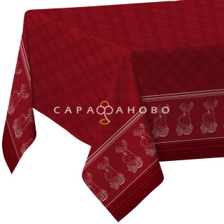 Скатерть рогожка Mia Cara 30426-1 Рожденственские традиции