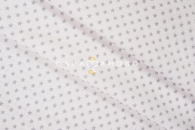 Ткань Сатин 150 см рис. 8133/39 Звёзды (серые б/з)