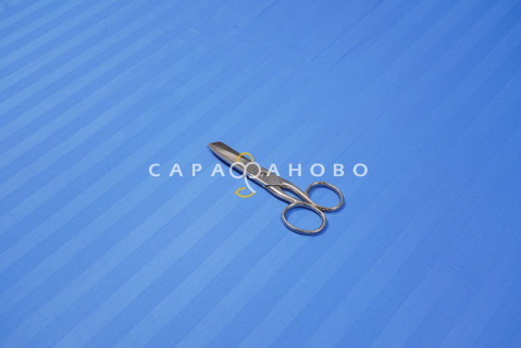 Ткань Сатин Страйп 1х1 250 см 120 гр цвет Ультрамарин 86120/7