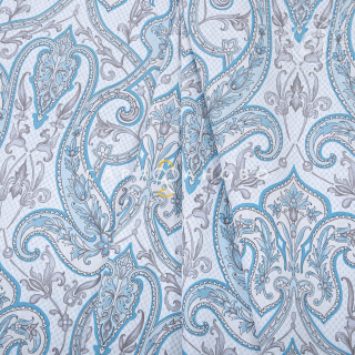 Ткань Поплин 220 см 115 гр рис Арабеска 23148-1 (основа)