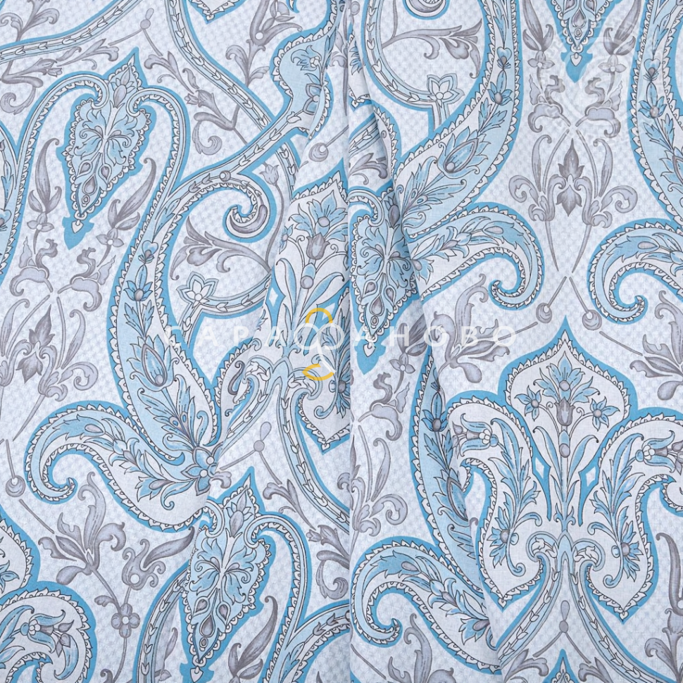 Ткань Поплин 220 см 115 гр рис Арабеска 23148-1 (основа)