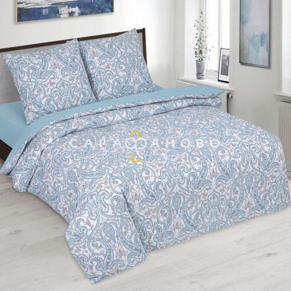 Ткань Поплин 220 см 115 гр рис Арабеска 23148-1 (основа)