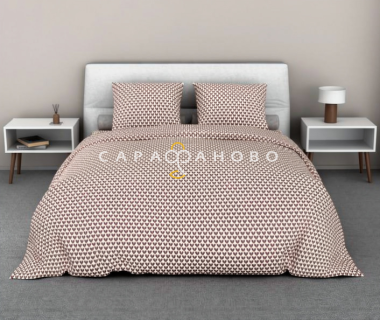 Ткань Поплин 220 см 110 гр рис 308 глорис, 1 вид коричневый