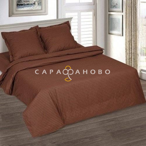 Ткань Поплин 220 см рис. 12268-2 Отель Шоколад 1*1